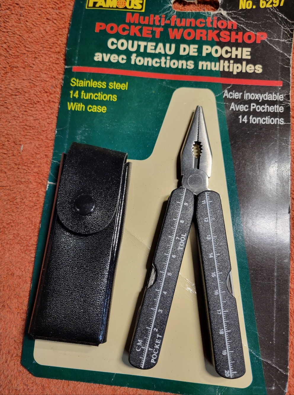 Famous World Pocket Workshop Multi-tool 14 Functions with Case